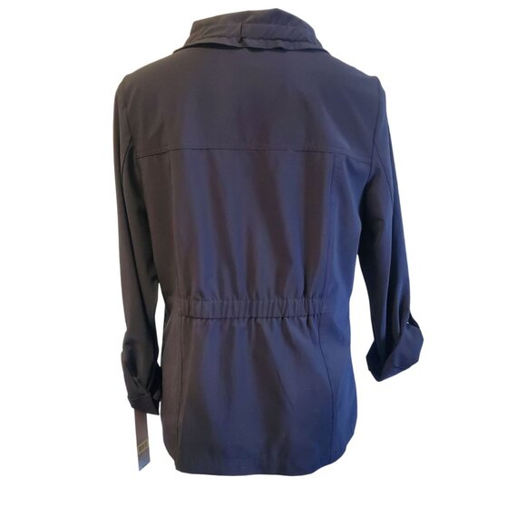 Laura Ashley Womens Medium Black Zip-Up Light Chic Jacket New WIth Tags - Picture 4 of 8